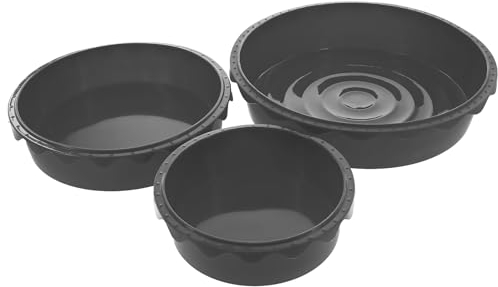 Coolinato Set di 3 stampi in silicone rotondi, 16 cm, 20 cm e 26 cm, colore grigio, stampi in silicone per dolci e dessert, con 4 ricette