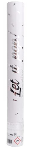 amscan 9916954 Confetti Cannon Silver Foil 40 cm