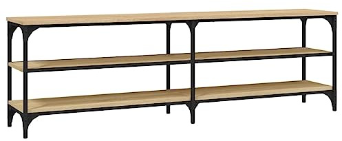 vidaXL Mueble de TV Madera contrachapada Roble Sonoma 160x30x50 cm