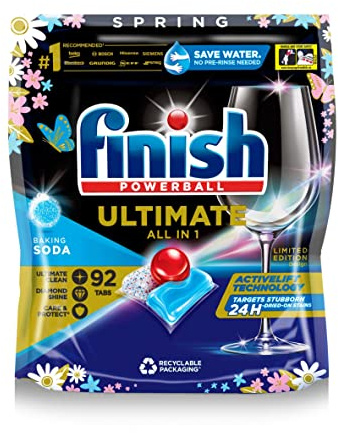 Finish Activelift Technology Targets stubborn 24H Dried-on Stains, without the need to pre-rinse