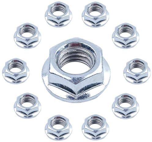 10 Piezas Tuercas de Motosierra para Husqvarna 346XP, 445, 450, 455, K1250, K1260, 51, 61, 154 y Más Modelos, ADEFOL Tuerca Hexagonal Universal de Acero Inoxidable Repuesto