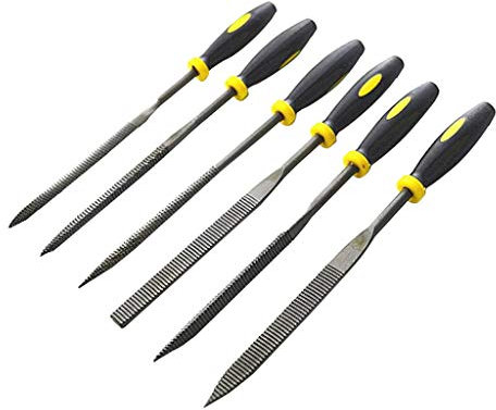 Juego de 6 limas pequeñas para limar madera, 4 x 160 mm