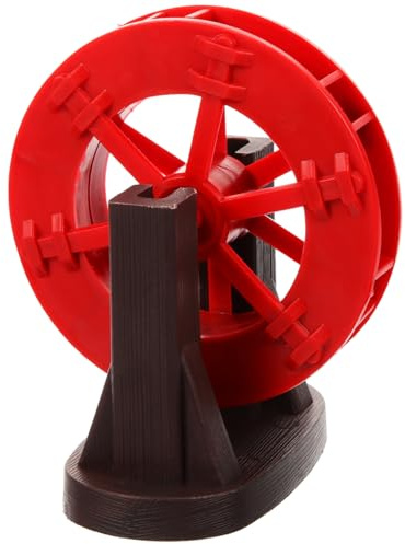 POPETPOP Miniature Water Wheel Fountain Decor 3In Lightweight Plastic DIY Aquarium Ornament for Fish Tank Pond Landscape Indoor Water Feature