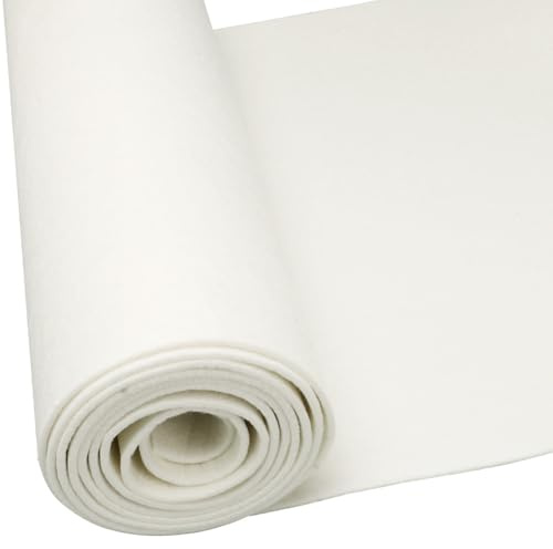 Yuragim Rotolo Di Tessuto In Feltro 30cm x 250cm x 3mm Venduto Al Metro, Feltro Decorativo Artigianale, Tessuto Non Tessuto per Artigianato, Creazioni, Patchwork, Stoffa per Cucito, Fai da Te, Auto