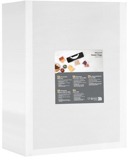 28x40cm 100 Bags Vacuum Sealer Bags, Commercial Grade Textured Vacuum Food Sealer Bags, BPA Free, Great for Vac Storage & Sous Vide Cooking & Boiling Microwaving