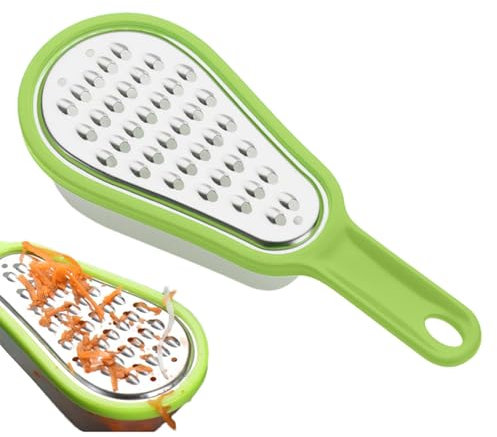 Tritatutto Verdure Grattugia in Acciaio Inox | Tritaverdure Portatile Ergonomico | Tritaverdure Multifunzionale con Contenitore per Cucina Ristorante