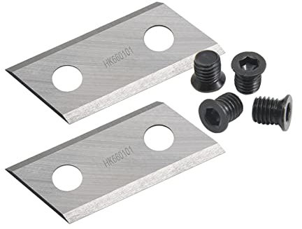 1 Pair Garden Shredder Blades Wood Chipper Knives with Screws for Eco ES1600 Ry0bi RSH2545B EinheII BG-KS 2040 McCulloch