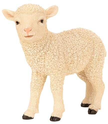 Geschenkestadl Lamm Lammfigur 23cm Tierfigur Dekofigur Frühling Dekoration Haus Hof Garten Osterdeko