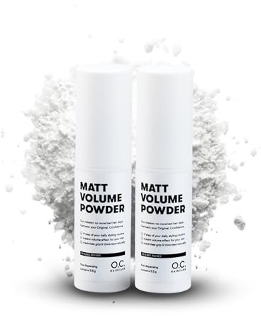 O.C. HAIRCARE Polvere per styling – Set di 2 pezzi – Polvere per capelli sottili e fini – con effetto opaco – Polvere per styling per la massima stabilità – Consigliato dai saloni leader – Volume