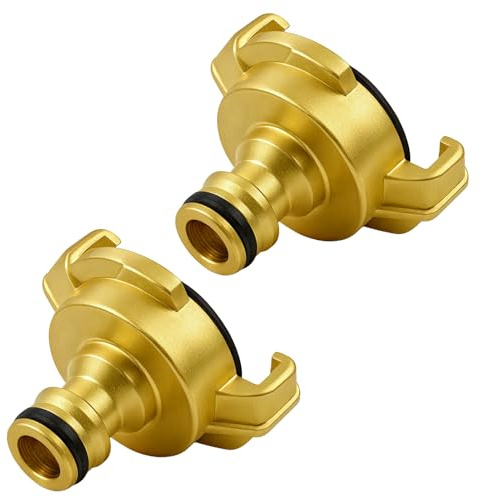 DmDoyy 2 Stück Messing Schnellkupplung, Gartenschlauch Schnellkupplungen Schlauchkupplung 1/2 Zoll, Gartenschlauch Adapter, Klauenkupplung Adapter Für Gartenschlauch