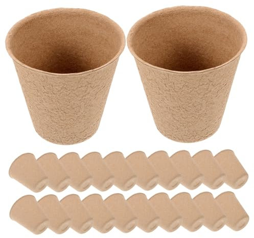 VINTORKY 110pièces Pots De Semis De Pépinière Biodégradables Recyclé pour Transplantation avec Étiquettes pour Plantes