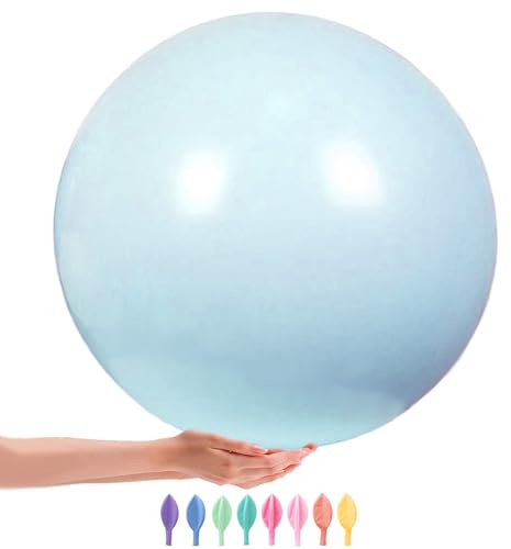 LUKIUP 8 Pezzi Palloncini Macaron Blu, Palloncino Macaron XXL, Palloncini da 36 Pollici, 90 CM Pallone Grande, Palloncinio Giganti per Matrimoni, Compleanni, Natale