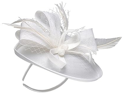 ADOCARN Haarschmuck mit Blumen und Schleier Weißes Haarband für Partys und Besondere Anlässe Perfektes Fotorequisit und für