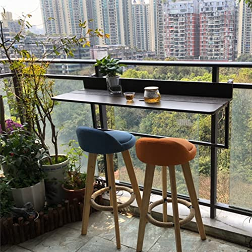 Genérico Mesa Colgante Plegable para Exteriores con barandilla Ajustable, Mesa Auxiliar de Pared para balcón, Ideal para Patio, jardín o alféizar de Ventana - 80 x 27 cm