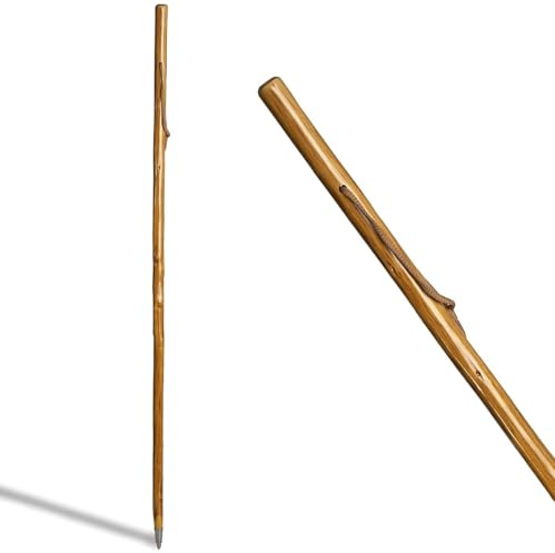 Bordón para Caminar por la montaña Bastón de Senderismo Marcha Madera castaño 128cm