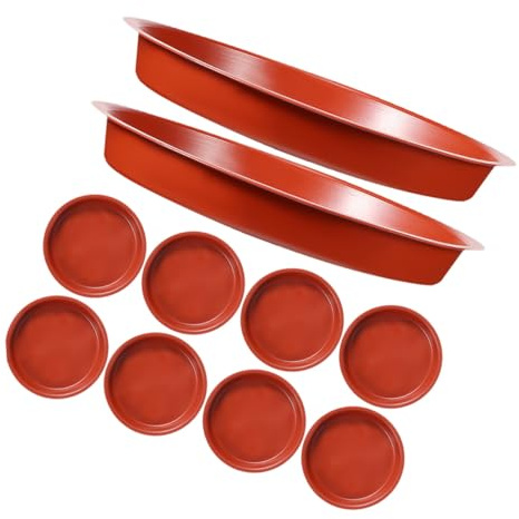 IWOWHERO 10 pièces Lot de Coupelles pour Pots de Fleurs Rondes Plastique Plateaux Anti-Goutte pour Plantes Intérieur Soucoupes Réutilisables pour Pots de Culture et Jardinières