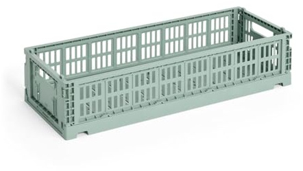 HAY - Colour Crate Korb Mini Oblong, salbeigrün, recycled
