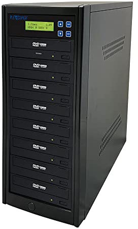 PlexCopier 24X SATA 1 to 7 CD DVD M-Disc Supported Duplicator Writer Copier Tower with Free DVD Video Copy Protection