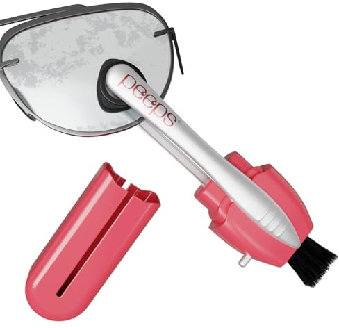 Peeps Eyeglass Cleaner - Carbon Lens Cleaning Tool for Glasses, Spectacles, Sunglasses, Reading Glasses - No Wipes or Cloth (Pink)