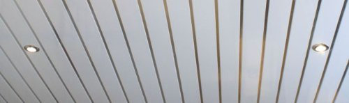 Bathroom Ceiling Panels - White with Silver Highlights by IPSL Proclad