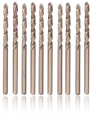 Punte elicoidali, 10 pezzi M35 HSS-CO Set punte elicoidali in cobalto 1mm-5mm, per forare su acciaio inossidabile, ghisa, lamiera, lamiera d'acciaio, ferro angolare(1mm)