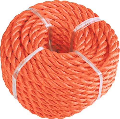 Windhager Seil aus Polypropylen, Outdoor-Seil, Reepseil, Gartenseil, Allzweckseil, Strick, Festmacherleine, gedreht, 8mm x 10m, orange