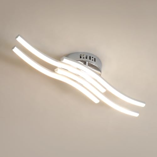 Osairous Plafoniera LED Soffitto Moderno, 24W 2300LM Lampada da Soffitto in Acrilico, Luce Bianca Neutra 4000K per Soggiorno Camera da Letto Cucina e Ristorante,53CM