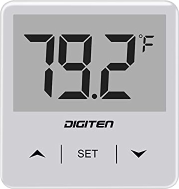 Digital Aquarium Thermometer, Fish Tank Thermometer with Large LCD Display, Stick-on Tank Temp Sensor Ensures Accurate Reading, High/Low-Temperature Alarm Aquarium Thermometer