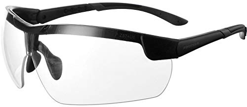 PROTEAR Safety Glasses with Clear Anti Fog for Men and Women, Clear Lens, Black Temple with Case Eye Protection Glasses Safety Goggles Eyewear