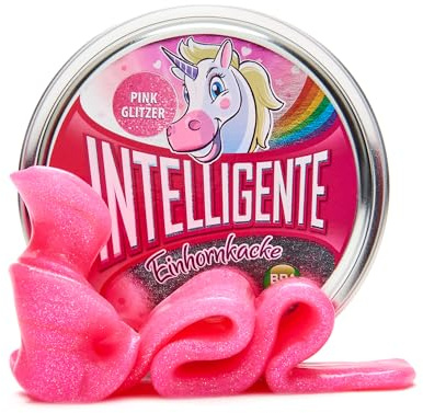 Intelligente Knete - Das Original! Einhornkacke mit Glitzer-Effekt - Kinderknete und Therapieknete in einem - besser als jeder Stressball! Für Kinder und Erwachsene (Standard-Dose, 80g)