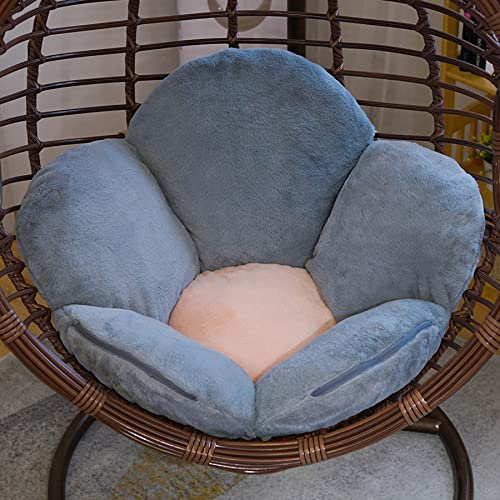 SitzkissenSonnenblumen-Hängesesselkissen, bequem, weich, abnehmbar, waschbar, Lazy Swing-Rückenkissen, Tatami-Bodenkissen für Terrasse, Garten, Balkon, grau, 95 x 100 cm