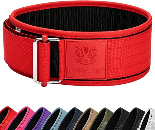 BEAR GRIP - Selbstverriegelnder Gewichthebergürtel, Premium Gewichthebergürtel für Crossfit, Powerlifting, Bodybuilding, Hebegürtel für Männer und Frauen