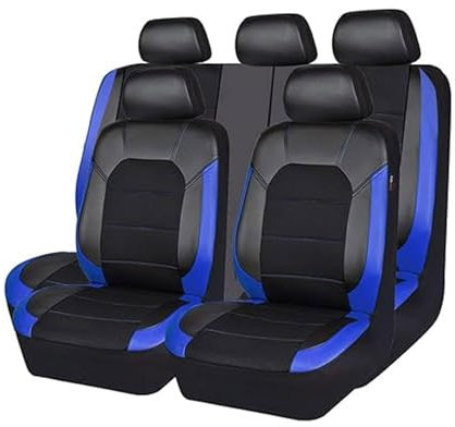 MEIJUAN Sitzbezüge Auto für Dacia Dokker/Duster Van/Jogger Extreme/Lodgy Stepway/Logan 2000-2024, Wasserdicht Bequem Rutschfester Leicht Reinigen 5 Sitzer Schonbezüge Innenraum Zubehör,Blue