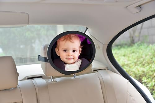 Altabebe (AL1112) Autospiegel- Rücksitzspiegel für Babyies und Kinder - 100% bruchsicher Acrylglas, verstellbar, Autospiegel, Babyspiegel für Kindersitz Babyschale Rückbank Sicherheitsspiegel