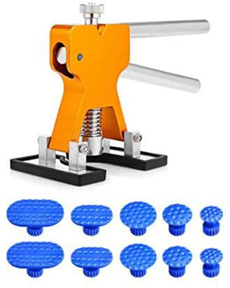 Saca Bollos de Chapa Coche,Sacabollos Coche Herramientas extractoras de eliminación de abolladuras de coche, Kit de reparación sin pintura de carrocería, martillo inverso de Metal, ventosa, herramient