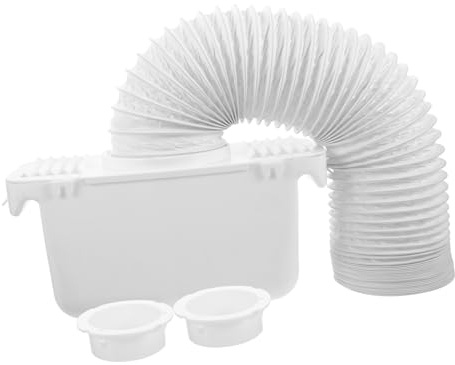 Didiseaon Kit de Raccord de Tuyau de Ventilation Blanc en Plastique Fonction de Collecte D'eau, Usage Polyvalent, 1 Set pour Sèche-linge Adapté aux Sèche-linge à Tambour