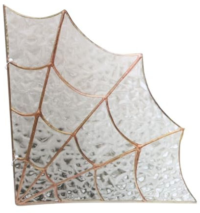 Telarañas de cristal para decoración de puerta, telarañas inquietantes, obras de arte de cristal, decoración de puerta, esquina, Halloween, adorno elegante de cadena