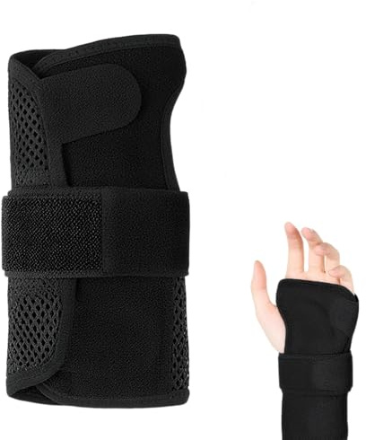 GXGM 1 Pezzo Tutore Polso Sinistro,Polsiera per Tendinite Polso,Per Uso Quotidiano, Traspirante Polsiera Ortopedica per Tendinite,Artrite,Distorsione,Unisex,M (Nero)