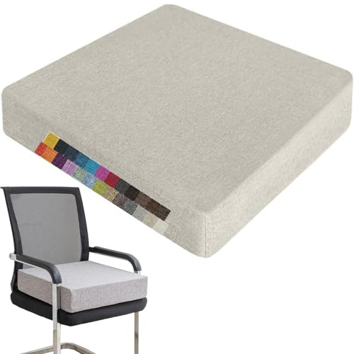 Sofa-Sitzkissen, 50 x 50 x 10 cm dick, aus Memory-Schaum, rutschfest mit Reißverschluss, waschbarer Bezug – für Terrasse, Esszimmer, Sofa und Bank