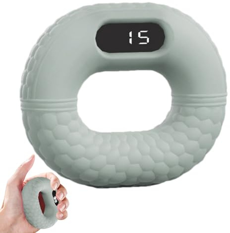 Handtrainer Ring - Silikon Fingerübungen für Handtraining,Handtrainer mit Integriertem Zähler - für Senioren, Athleten, Boxer, Kletterer, Musiker, Männer und Frauen