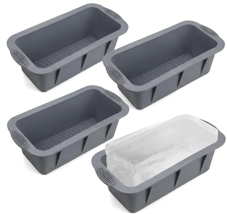 4 Pcs Large Ice Cube Tray, Large Ice Cube Moulds for Ice Bath, Big Ice Cube Moulds for Freezer, Silicone Easy Release Reusable Giant Trays, Suitable for ice Baths, Outdoor Chilling of Food and Drinks