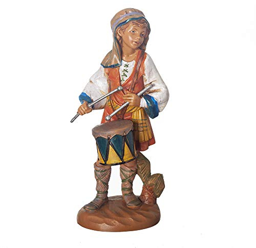 Fontanini by Roman, Jareth The Drummer Boy, 7.5 Scale Nativity Figure, Made in Italy
