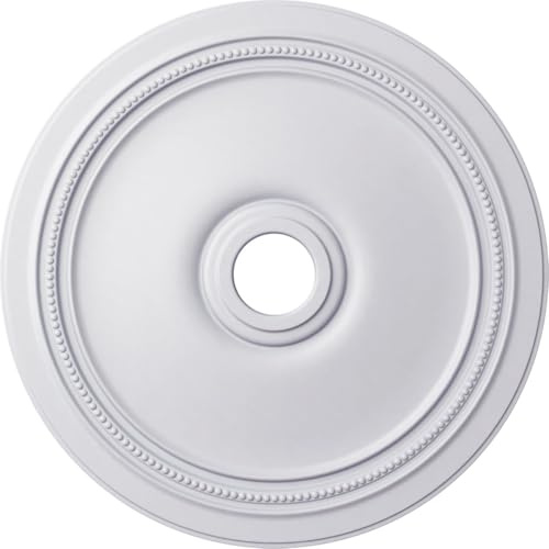Ekena Millwork CM24DI Diane Ceiling Medallion, 24OD x 3 5/8ID x 1 1/4P (Fits Canopies up to 6 1/4), Factory Primed