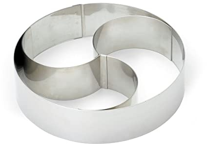 Gobel - Cercle à Mousse en INOX Ø 18 cm - Cercle à Pâtisserie en INOX - Forme Trio Bombé - Démoulage Rapide et Parfait - Qualité Supérieure - Fabriqué en France