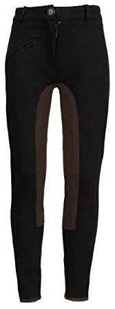 MS-Trachten Kinder Reithose schwarz Vollbesatz braun (152)