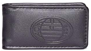 AC Milan Mixte Fermasoldi Pince à Billets en Similicuir de Poche – Produit Merchandising Officiel, Noir, Misura 8x4x1 cm