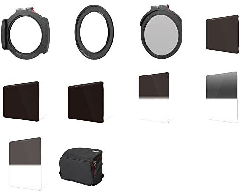 Haida Red Diamond M10 Master 7 Filter & Holder Kit 100mm: Includes CPL, ND8, ND64, ND1000, Hard Grad 0.9, Medium Grad 0.9, Reverse Grad 0.9, 67mm 72mm 77mm 82mm Adapters Tempered Glass HD4318