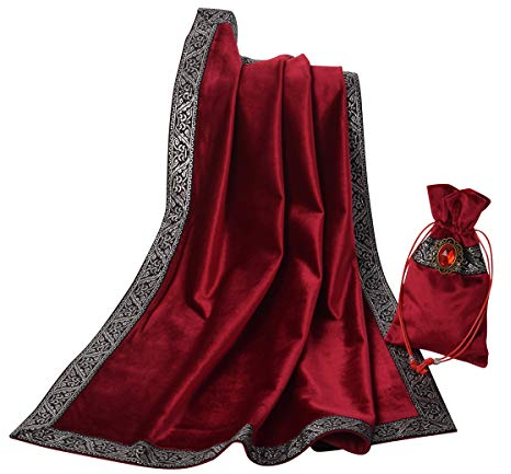 BLESSUME Tarot Tischdecke Altar Tarot Tuch, One Size (Rot)