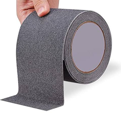 Qingluan Grip Tape, Heavy Duty Anti Slip Tape for Stairs Outdoor/Indoor Waterproof 4 x 33 ft, Safety Non-Slip Roll for Stair Step Traction Treads Stair Non Slip Strips Grey