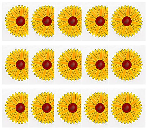 30PCS Floral Window Fly Traps Catcher Indoor Stickers for Indoor Insect Pest Attractor and Eliminator (Yellow)